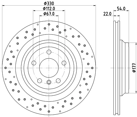 8DD355122551 HELLA Дисковый тормоз