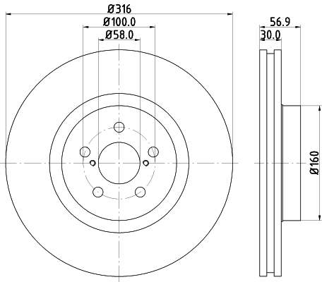 8DD355117921 HELLA Диск тормозной передний