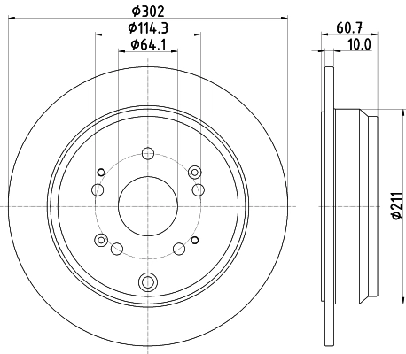 8DD355119221 HELLA Дисковый тормоз