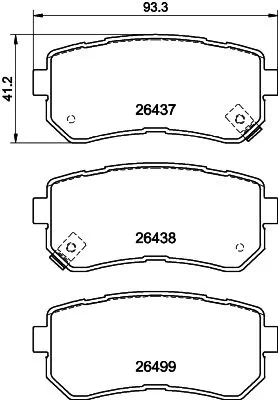 Задние тормозные колодки 58302J9A80 Hyundai/Kia