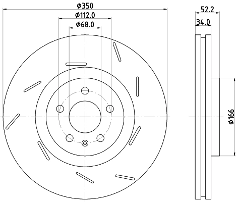 Тормоз дисковый передний VAG 95B615302 цена, от 116.13 USD
