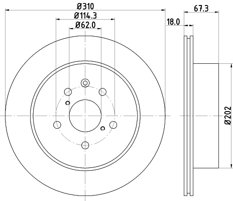 8DD355112881 HELLA Дисковый тормоз