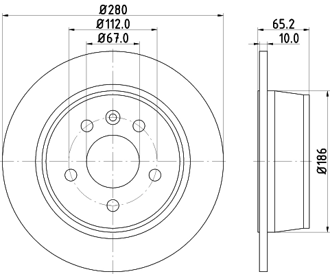 8DD355127241 HELLA Дисковый тормоз