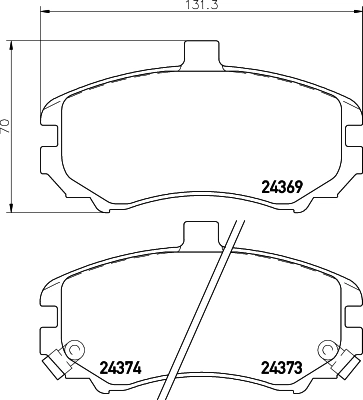  Передние тормозные колодки Hyundai Elantra 3