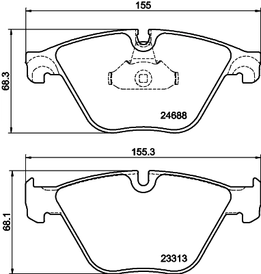 8DB355015261 HELLA Колодки передние