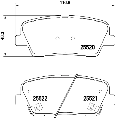 8DB355020101 HELLA Колодки тормозные дисковые комплект