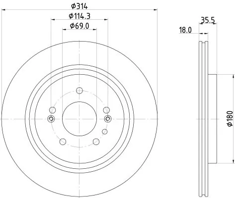 Disco do freio traseiro Hyundai Santa Fe 4 TM, TMA