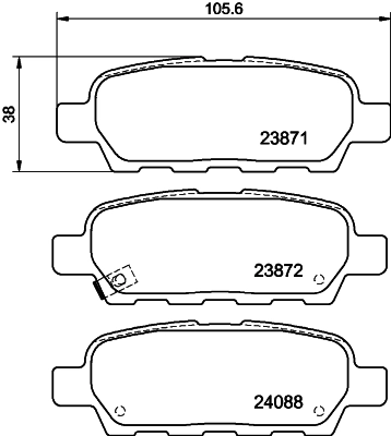 8DB355010241 HELLA Колодки тормозные дисковые комплект