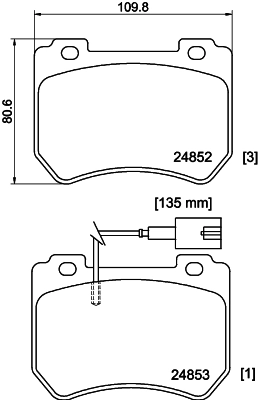 8DB355014651 HELLA Колодки передние