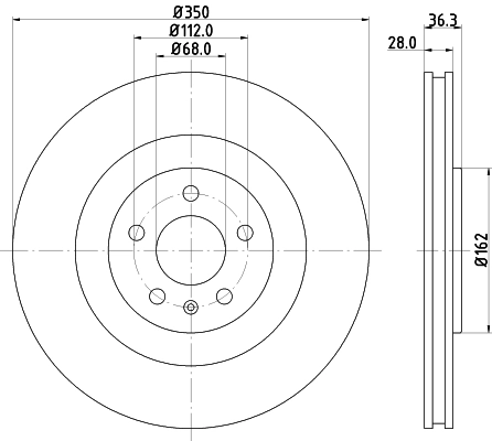 8DD355126421 HELLA Дисковый тормоз