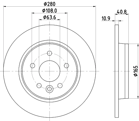 8DD355119501 HELLA Дисковый тормоз