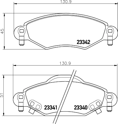 8DB355010791 HELLA Колодки передние