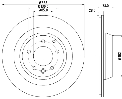 8DD355129721 HELLA Дисковый тормоз