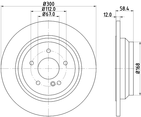 8DD355115411 HELLA Дисковый тормоз