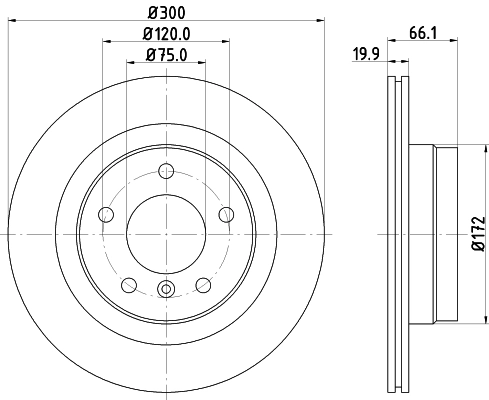 8DD355111281 HELLA Дисковый тормоз
