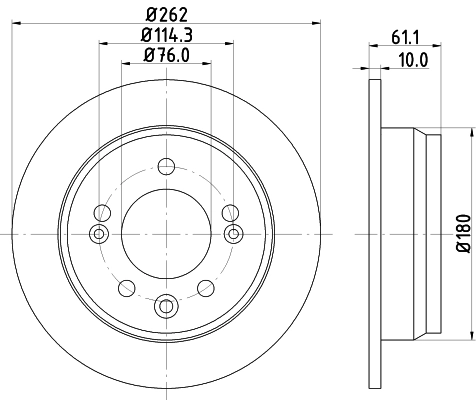 8DD355118861 HELLA Дисковый тормоз