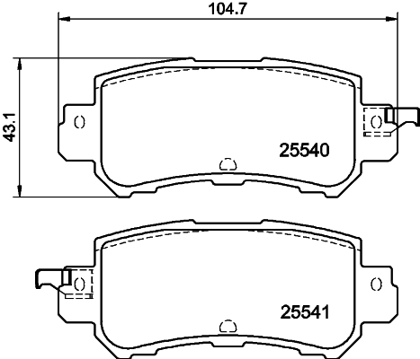 8DB355020151 HELLA Колодки тормозные дисковые комплект