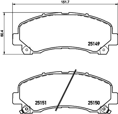 Передние тормозные колодки 8DB355020171 HELLA
