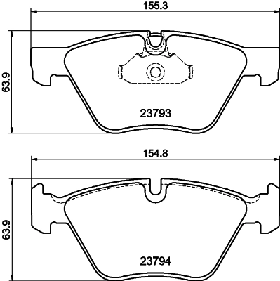 8DB355015031 HELLA Колодки передние