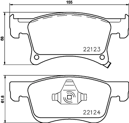 Купить 8DB355023021 HELLA Колодки тормозные