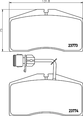 8DB355018491 HELLA Колодки передние