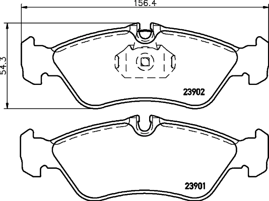 Задние дисковые колодки HELLA 8DB355014401