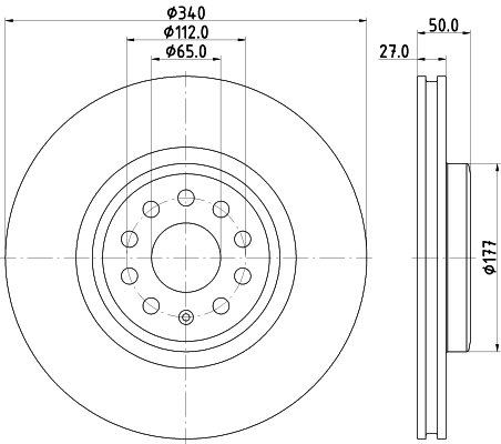 Купить 8DD355134751 HELLA Ротор тормозной