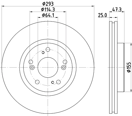 8DD355119571 HELLA Диск тормозной передний