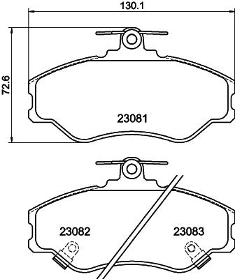 8DB355016641 HELLA Колодки передние