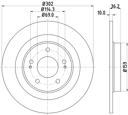 8DD355120431 HELLA Дисковый тормоз