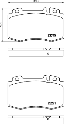 8DB355010101 HELLA Колодки передние