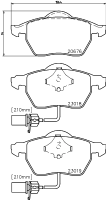 8DB355010731 HELLA Колодки передние