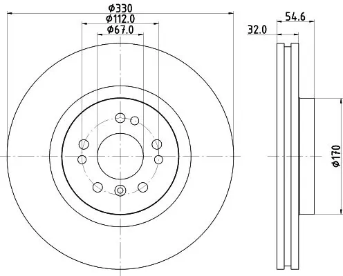 8DD355113171 HELLA Диск тормозной передний