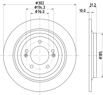 8DD355126681 HELLA Дисковый тормоз