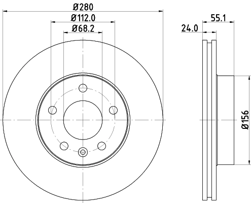 Купить 8DD355105591 HELLA Ротор тормозной