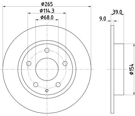 8DD355120461 HELLA Дисковый тормоз
