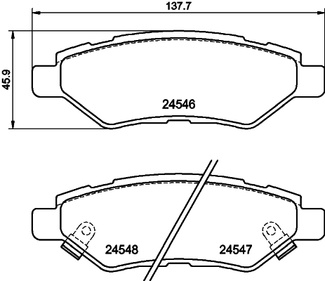 Купить 25997338 Opel Колодки тормозные задние, дисковые
