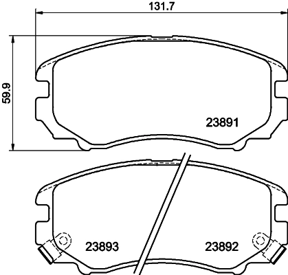 8DB355010991 HELLA Колодки передние