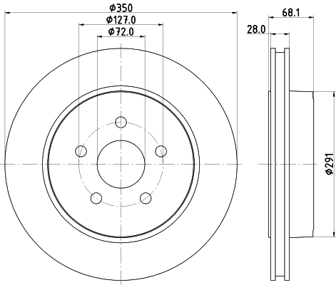 Задний дисковый тормоз Jurid/Bendix PRT5736