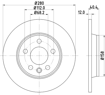 8DD355105611 HELLA Дисковый тормоз