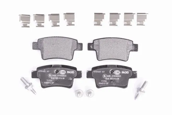 Купить 8DB355013361 HELLA Колодки тормозные задние, дисковые