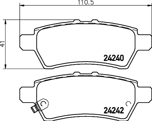 8DB355012081 HELLA Колодки тормозные дисковые комплект