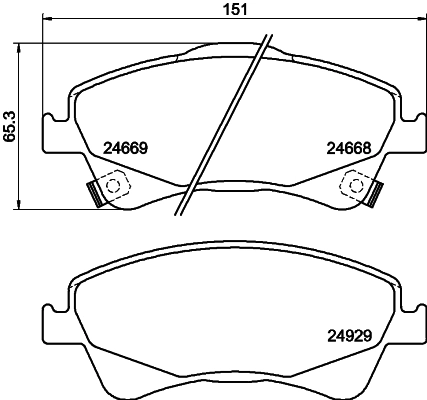 8DB355014881 HELLA Колодки передние