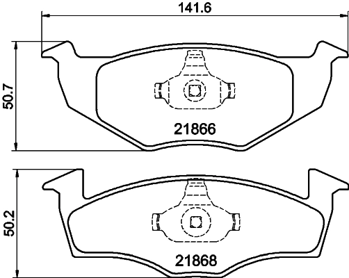 8DB355007891 HELLA Колодки передние
