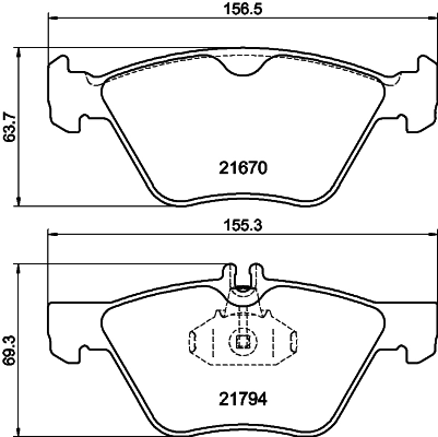 8DB355007861 HELLA Колодки передние