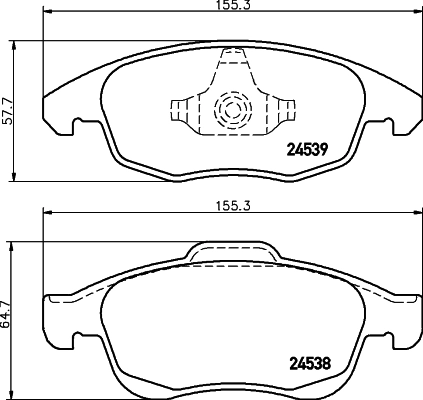 8DB355013341 HELLA Колодки передние