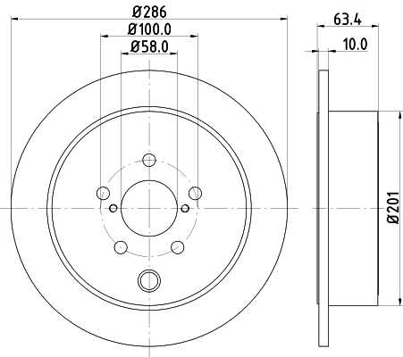8DD355116421 HELLA Дисковый тормоз