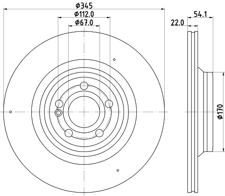 8DD355132321 HELLA Дисковый тормоз