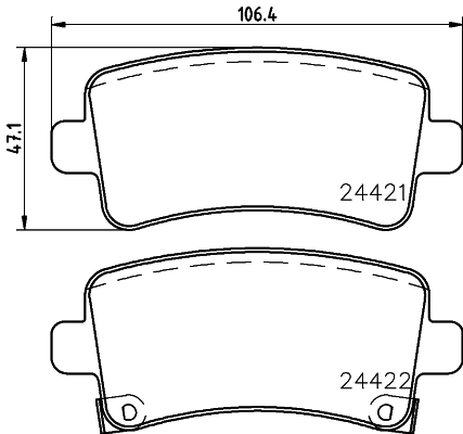 8DB355012991 HELLA Колодки тормозные дисковые комплект
