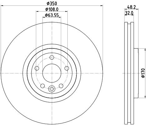 Передние тормозные диски HK831125BA Jaguar